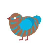 (unnamed), a brown and cerulean chicken with a bar pattern