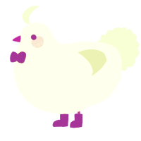 A mist and gluppy chicken with a bar pattern