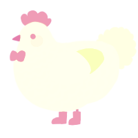 A mist and apple chicken with a lace pattern
