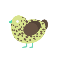 Flynt, a lemon and bark chicken with a speckle pattern