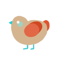 Beach Boy, a beige and vermilion chicken
