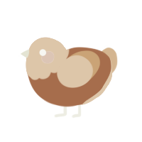 pretzel slider, a brown and beige chicken with a head pattern