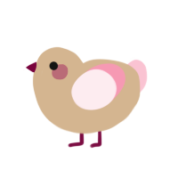 Brown Sugar, a beige and rose chicken