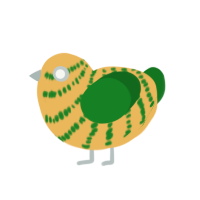 (unnamed), a honey and leaf chicken with a bar pattern