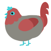 (unnamed), a ash and red chicken with a head pattern
