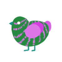 (unnamed), a viridian and orchid chicken with a bar pattern