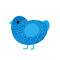 (unnamed), a sapphire and sky chicken with a lace pattern