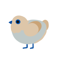 (unnamed), a silver and beige chicken with a head pattern