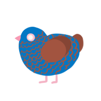 (unnamed), a sapphire and russet chicken with a lace pattern