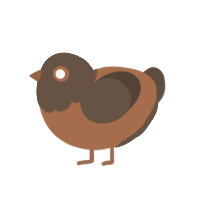 brownbrownbrownbr-, a brown and bark chicken with a head pattern