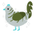 A silver and olive chicken with a half-bar pattern