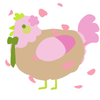 Henrietta, a beige and pink chicken with a head pattern
