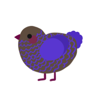 (unnamed), a bark and indigo chicken with a lace pattern