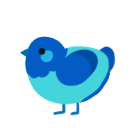 (unnamed), a aqua and ultramarine chicken with a head pattern