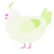 Honeydew, a white and apple chicken with a lace pattern
