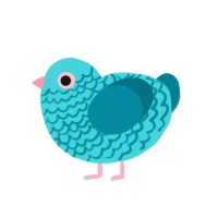 (unnamed), a aqua and sea chicken with a lace pattern