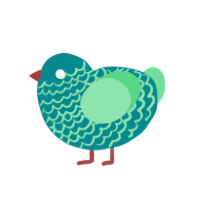 (unnamed), a teal and spring chicken with a lace pattern