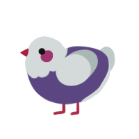 miss magius, a overcast and silver chicken with a head pattern