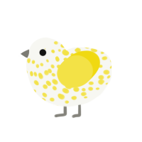 (unnamed), a white and yellow chicken with a speckle pattern
