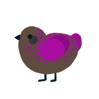 (unnamed), a bark and plum chicken with a half-lace pattern