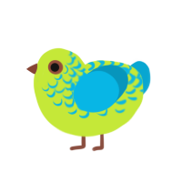 (unnamed), a lime and cerulean chicken with a half-lace pattern