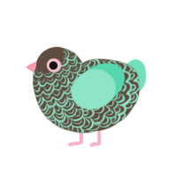 (unnamed), a bark and mint chicken with a double-lace pattern