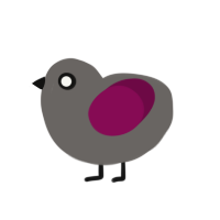 emo, a grey and wine chicken