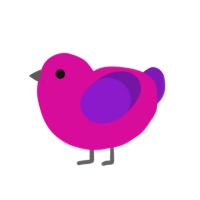 (unnamed), a fuchsia and violet chicken