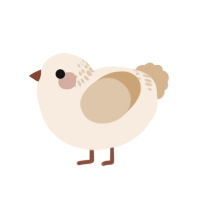(unnamed), a cream and beige chicken with a neck-band pattern