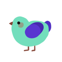(unnamed), a mint and indigo chicken