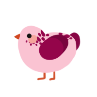(unnamed), a rose and maroon chicken with a neck-speckle pattern