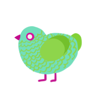 (unnamed), a mint and grass chicken with a lace pattern