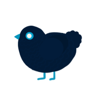 Wade, a tumblr chicken with a lace pattern