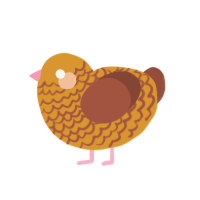 McChicken Sandwhich, a orange and russet chicken with a lace pattern