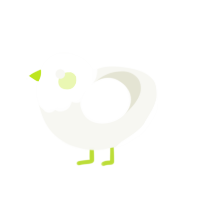 SugarCaneJuice, a white chicken with a head pattern