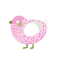 (unnamed), a pink and white chicken with a lace pattern