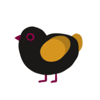 (unnamed), a sable and ochre chicken