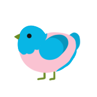 Funny Lil Fella, a rose and cerulean chicken with a head pattern