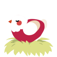 Clown, a crimson and cream chicken with a head pattern