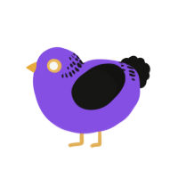 (unnamed), a blurple and black chicken with a neck-band pattern