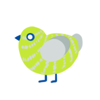 (unnamed), a lime and silver chicken with a bar pattern