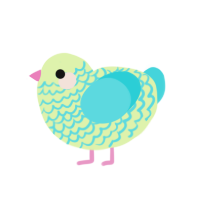 (unnamed), a apple and aqua chicken with a lace pattern