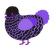 A sable and blurple chicken with a lace pattern