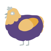 Ribble, a overcast and honey chicken with a head pattern