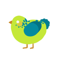 (unnamed), a lime and sea chicken with a neck-speckle pattern