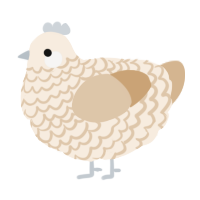 Fresh Powder, a cream and beige chicken with a lace pattern