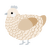 Fresh Powder, a cream and beige chicken with a lace pattern