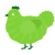 Mewie, a grass chicken with a bar pattern