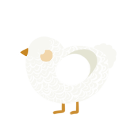 ww orange zz dl, a white chicken with a double-lace pattern
