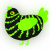1EGGS1EGGS, a black and grass chicken with a bar pattern